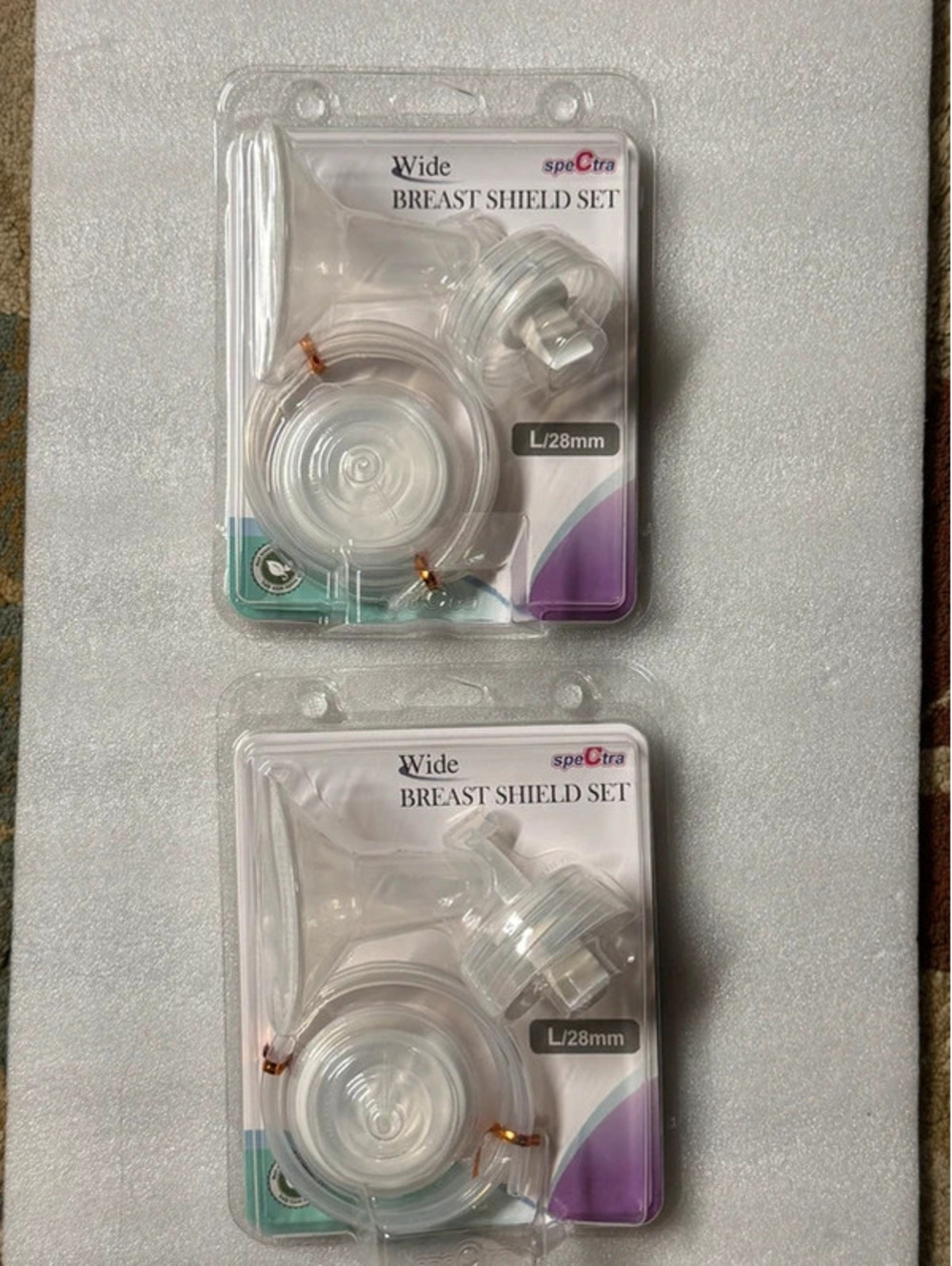 2 Spectra Pump Wide Breast Shield Set Size L/28mm Sealed